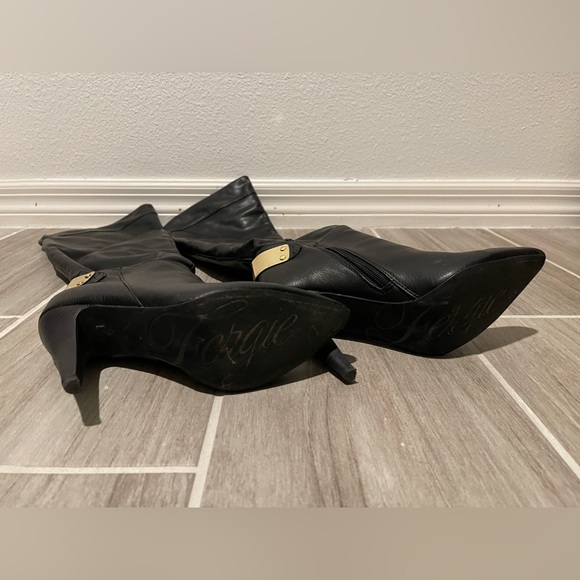 FERGIE BLACK RICH OVER THE KNEE BOOTS SHOES SZ 6 - Picture 8 of 8